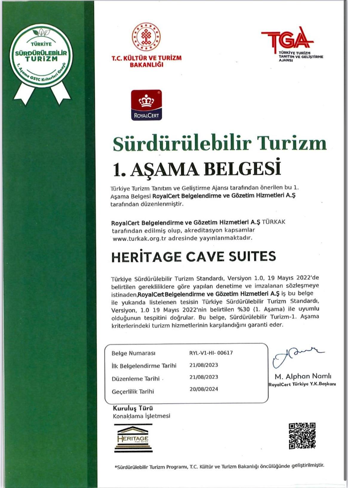 Heritage Cave Suites Ургуп Экстерьер фото
